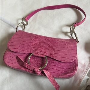 Vintage Magenta Stuart Weitzman Alligator Purse